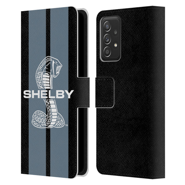 Shelby Car Graphics Gray Leather Book Wallet Case Cover For Samsung Galaxy A52 / A52s / 5G (2021)