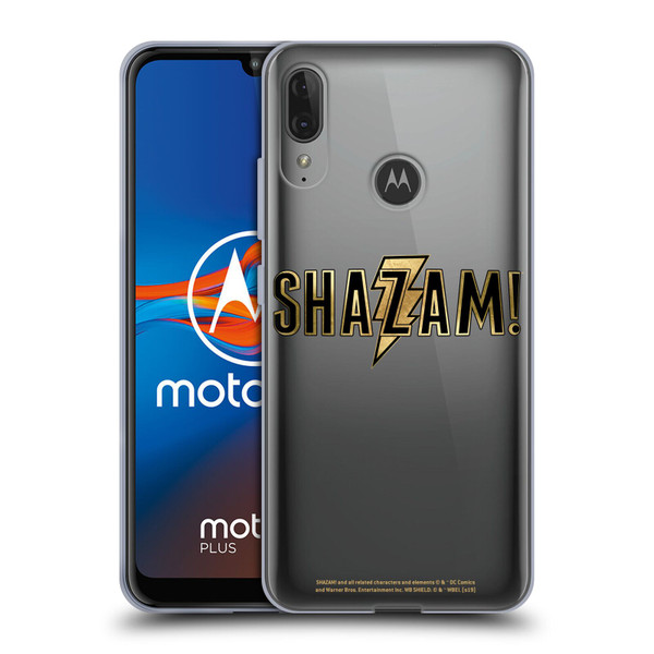 Shazam! 2019 Movie Logos Gold Soft Gel Case for Motorola Moto E6 Plus