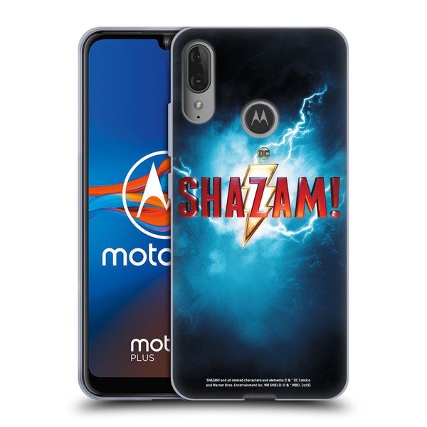 Shazam! 2019 Movie Logos Poster Soft Gel Case for Motorola Moto E6 Plus