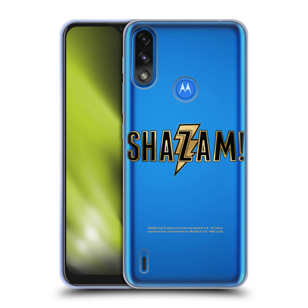 Shazam! 2019 Movie Logos Gold Soft Gel Case for Motorola Moto E7 Power / Moto E7i Power