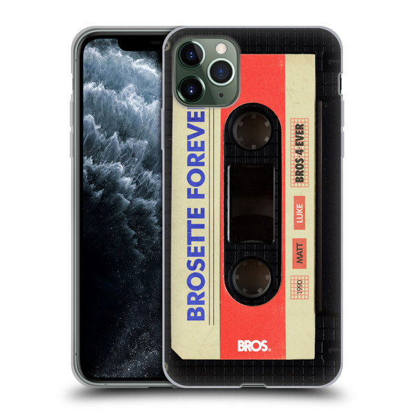BROS Vintage Cassette Tapes Brosette Forever Soft Gel Case for Apple iPhone 11 Pro Max