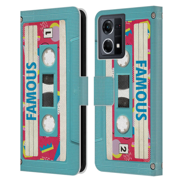 BROS Vintage Cassette Tapes When Will I Be Famous Leather Book Wallet Case Cover For OPPO Reno8 4G