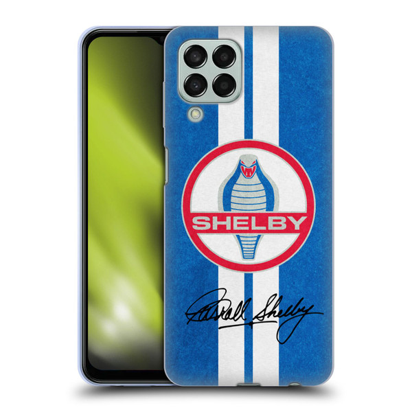 Shelby Logos Distressed Blue Soft Gel Case for Samsung Galaxy M33 (2022)
