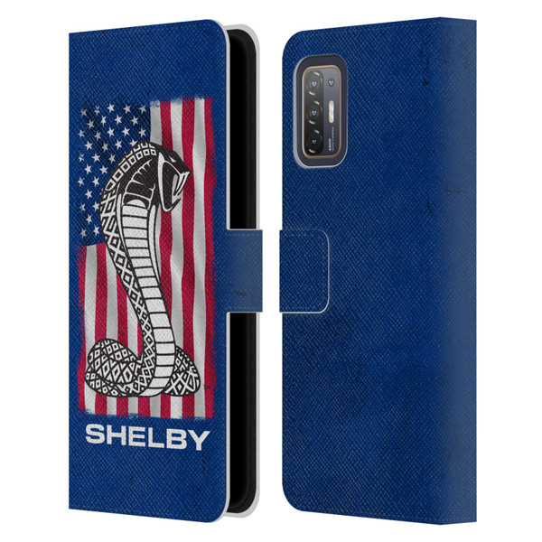 Shelby Logos American Flag Leather Book Wallet Case Cover For HTC Desire 21 Pro 5G