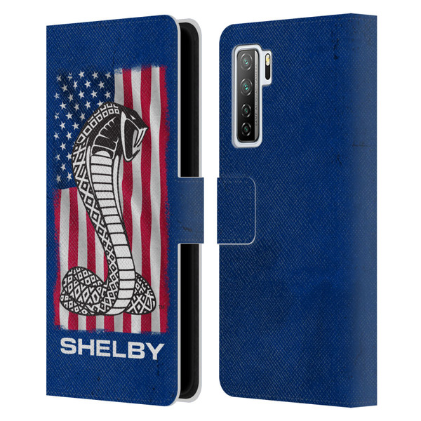 Shelby Logos American Flag Leather Book Wallet Case Cover For Huawei Nova 7 SE/P40 Lite 5G