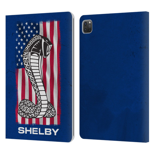 Shelby Logos American Flag Leather Book Wallet Case Cover For Apple iPad Pro 11 2020 / 2021 / 2022