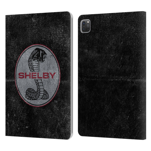 Shelby Logos Distressed Black Leather Book Wallet Case Cover For Apple iPad Pro 11 2020 / 2021 / 2022