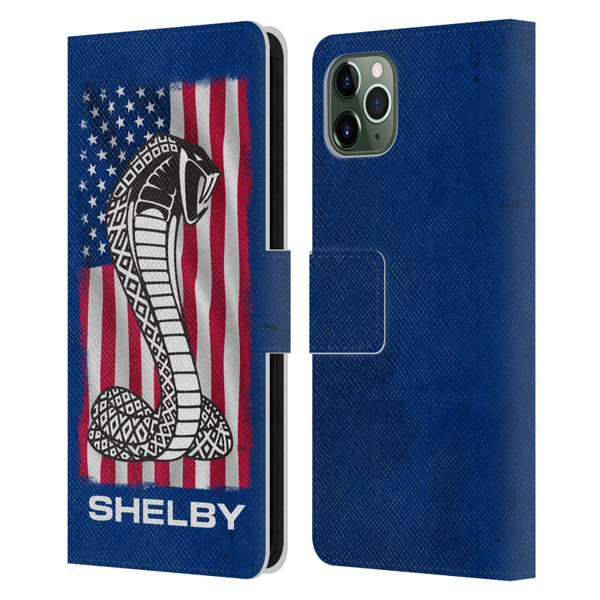 Shelby Logos American Flag Leather Book Wallet Case Cover For Apple iPhone 11 Pro Max