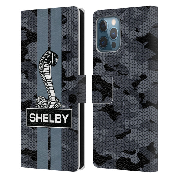 Shelby Logos Camouflage Leather Book Wallet Case Cover For Apple iPhone 12 Pro Max