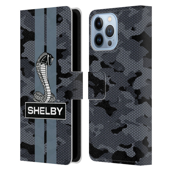 Shelby Logos Camouflage Leather Book Wallet Case Cover For Apple iPhone 13 Pro Max