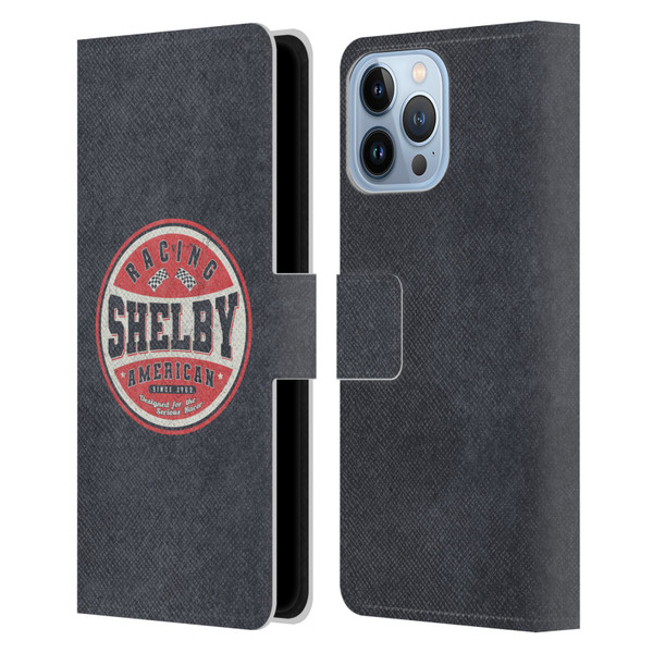 Shelby Logos Vintage Badge Leather Book Wallet Case Cover For Apple iPhone 13 Pro Max