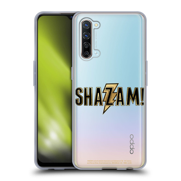Shazam! 2019 Movie Logos Gold Soft Gel Case for OPPO Find X2 Lite 5G