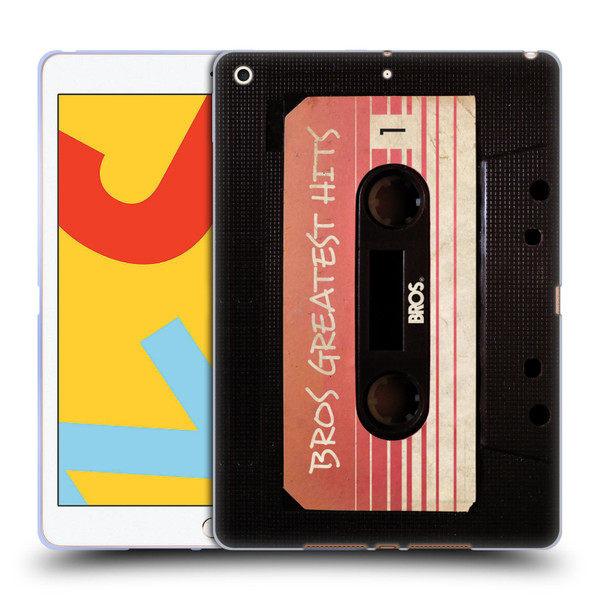 BROS Vintage Cassette Tapes Greatest Hits Soft Gel Case for Apple iPad 10.2 2019/2020/2021