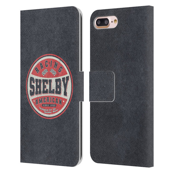 Shelby Logos Vintage Badge Leather Book Wallet Case Cover For Apple iPhone 7 Plus / iPhone 8 Plus