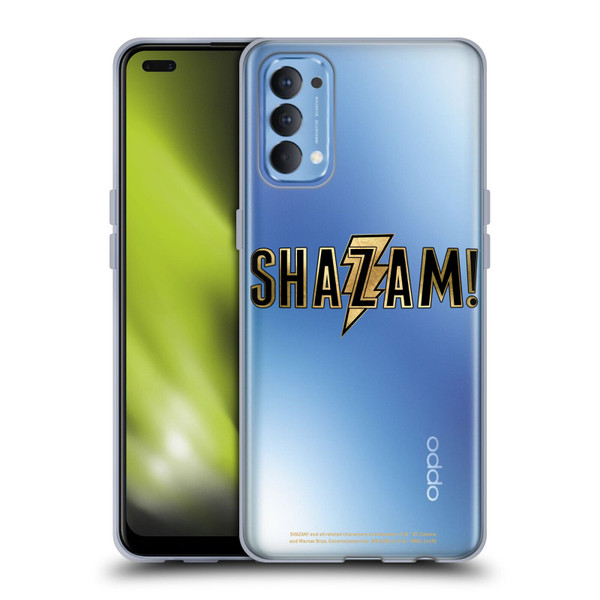 Shazam! 2019 Movie Logos Gold Soft Gel Case for OPPO Reno 4 5G