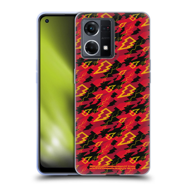 Shazam! 2019 Movie Logos Pattern Soft Gel Case for OPPO Reno8 4G