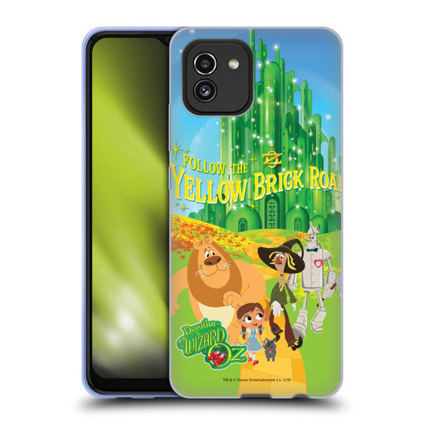 Dorothy and the Wizard of Oz Graphics Yellow Brick Road Soft Gel Case for Samsung Galaxy A03 (2021)