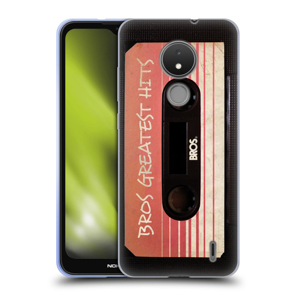 BROS Vintage Cassette Tapes Greatest Hits Soft Gel Case for Nokia C21