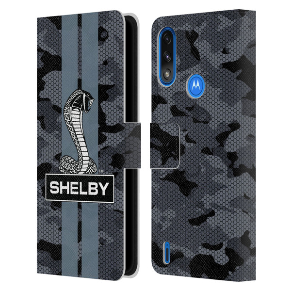 Shelby Logos Camouflage Leather Book Wallet Case Cover For Motorola Moto E7 Power / Moto E7i Power