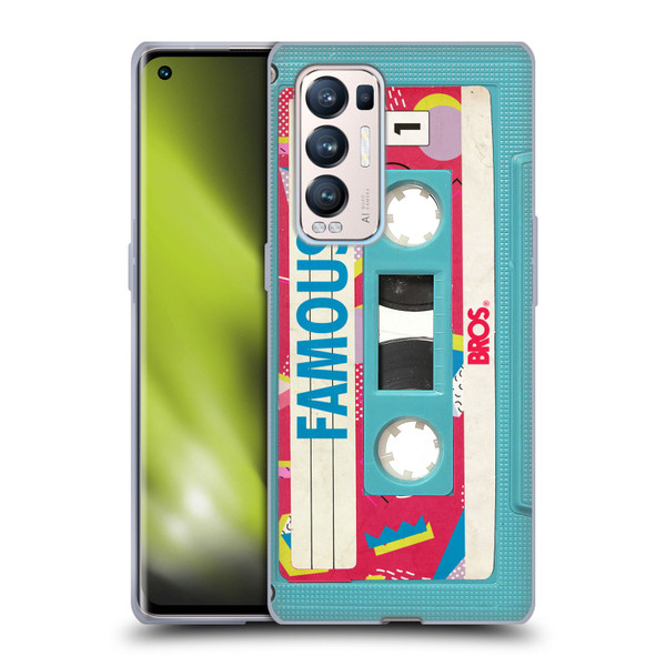 BROS Vintage Cassette Tapes When Will I Be Famous Soft Gel Case for OPPO Find X3 Neo / Reno5 Pro+ 5G
