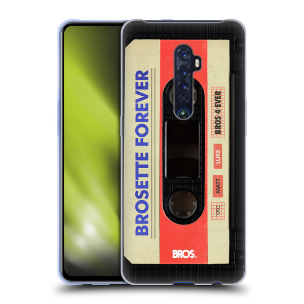BROS Vintage Cassette Tapes Brosette Forever Soft Gel Case for OPPO Reno 2