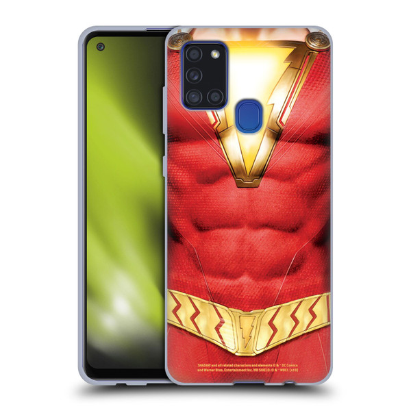 Shazam! 2019 Movie Logos Costume Soft Gel Case for Samsung Galaxy A21s (2020)