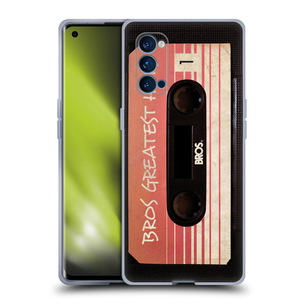 BROS Vintage Cassette Tapes Greatest Hits Soft Gel Case for OPPO Reno 4 Pro 5G