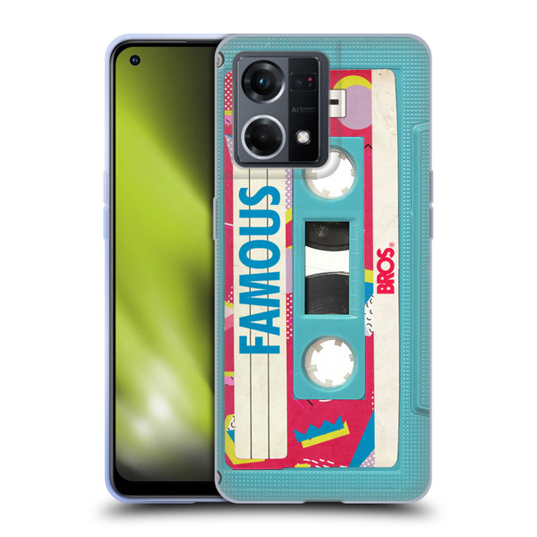BROS Vintage Cassette Tapes When Will I Be Famous Soft Gel Case for OPPO Reno8 4G