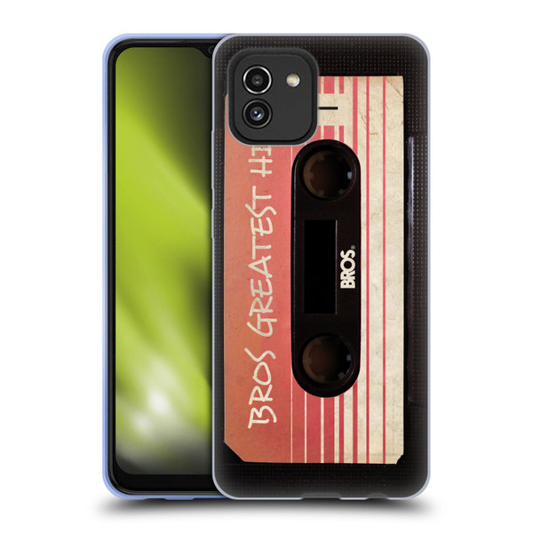 BROS Vintage Cassette Tapes Greatest Hits Soft Gel Case for Samsung Galaxy A03 (2021)