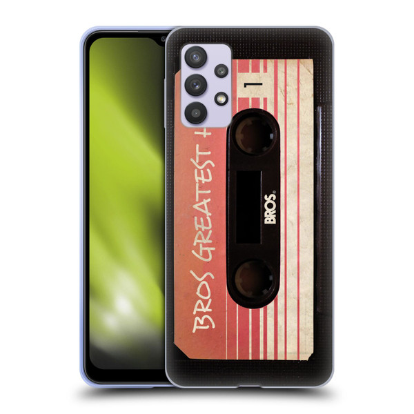BROS Vintage Cassette Tapes Greatest Hits Soft Gel Case for Samsung Galaxy A32 5G / M32 5G (2021)
