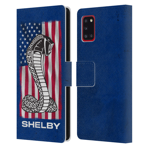 Shelby Logos American Flag Leather Book Wallet Case Cover For Samsung Galaxy A31 (2020)