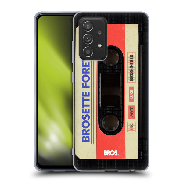 BROS Vintage Cassette Tapes Brosette Forever Soft Gel Case for Samsung Galaxy A52 / A52s / 5G (2021)
