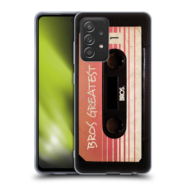 BROS Vintage Cassette Tapes Greatest Hits Soft Gel Case for Samsung Galaxy A52 / A52s / 5G (2021)