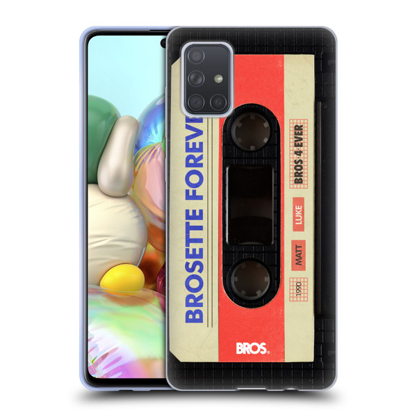 BROS Vintage Cassette Tapes Brosette Forever Soft Gel Case for Samsung Galaxy A71 (2019)