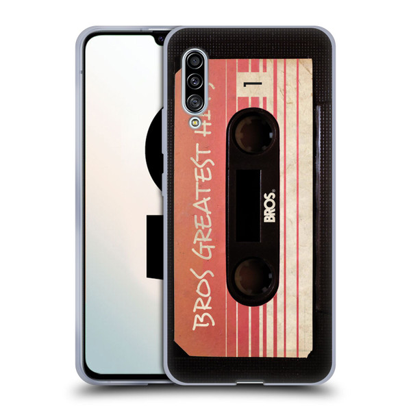 BROS Vintage Cassette Tapes Greatest Hits Soft Gel Case for Samsung Galaxy A90 5G (2019)