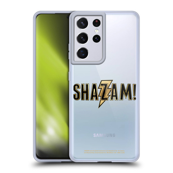 Shazam! 2019 Movie Logos Gold Soft Gel Case for Samsung Galaxy S21 Ultra 5G