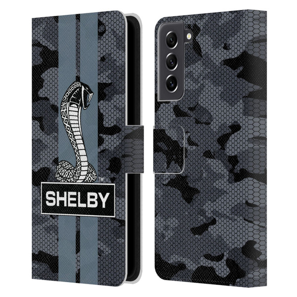 Shelby Logos Camouflage Leather Book Wallet Case Cover For Samsung Galaxy S21 FE 5G
