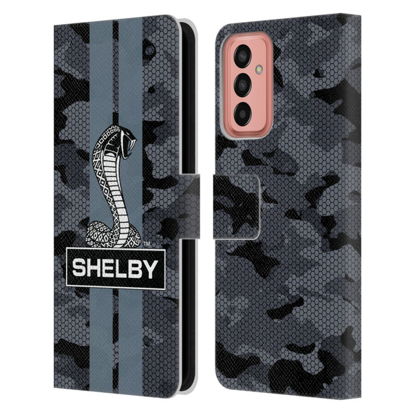 Shelby Logos Camouflage Leather Book Wallet Case Cover For Samsung Galaxy M13 (2022)