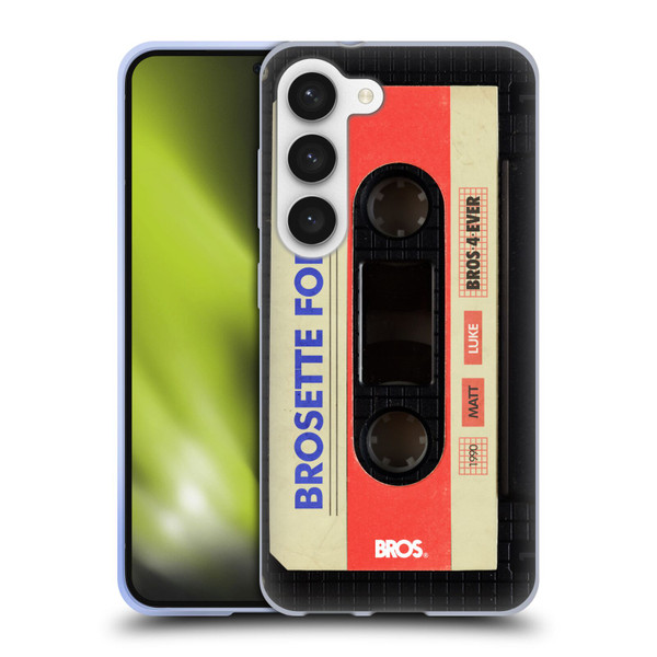 BROS Vintage Cassette Tapes Brosette Forever Soft Gel Case for Samsung Galaxy S23 5G