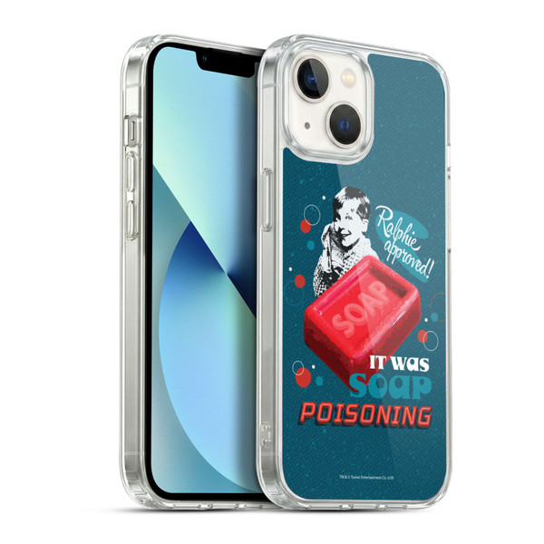A Christmas Story Composed Art Alfie Soap Soft Gel Case for Apple iPhone 13