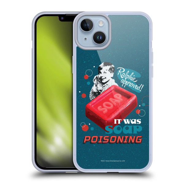 A Christmas Story Composed Art Alfie Soap Soft Gel Case for Apple iPhone 14 Plus