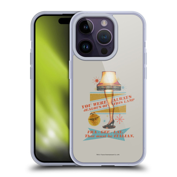 A Christmas Story Composed Art Leg Lamp Soft Gel Case for Apple iPhone 14 Pro