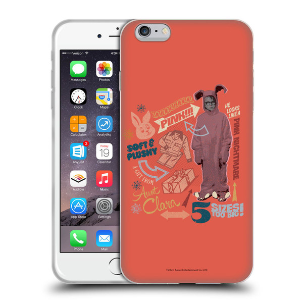 A Christmas Story Composed Art Pink Nightmare Soft Gel Case for Apple iPhone 6 Plus / iPhone 6s Plus