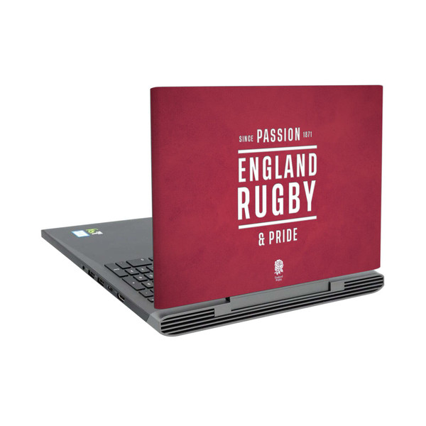 England Rugby Union Logo Art and Typography Passion And Pride Vinyl Sticker Skin Decal Cover for Dell Inspiron 15 7000 P65F