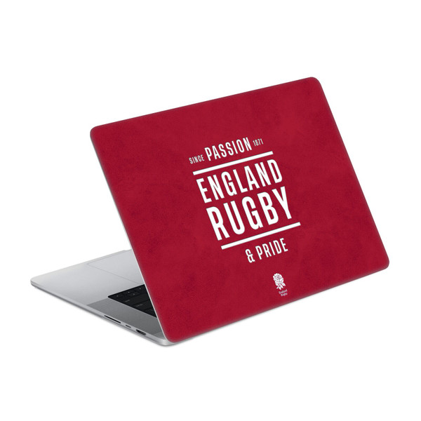 England Rugby Union Logo Art and Typography Passion And Pride Vinyl Sticker Skin Decal Cover for Apple MacBook Pro 16" A2485