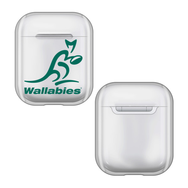 Australia National Rugby Union Team Wallabies Crest Plain Clear Hard Crystal Cover Case for Apple AirPods 1 1st Gen / 2 2nd Gen Charging Case