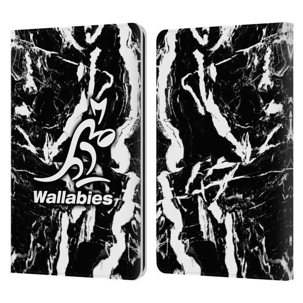 Australia National Rugby Union Team Crest Black Marble Leather Book Wallet Case Cover For Amazon Kindle Paperwhite 1 / 2 / 3