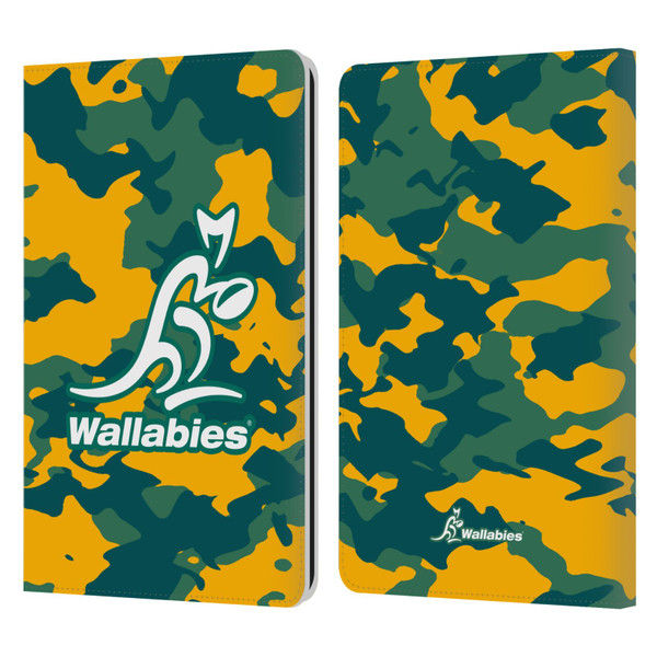 Australia National Rugby Union Team Crest Camouflage Leather Book Wallet Case Cover For Amazon Kindle Paperwhite 1 / 2 / 3