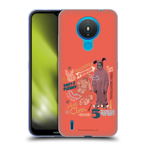 A Christmas Story Composed Art Pink Nightmare Soft Gel Case for Nokia 1.4