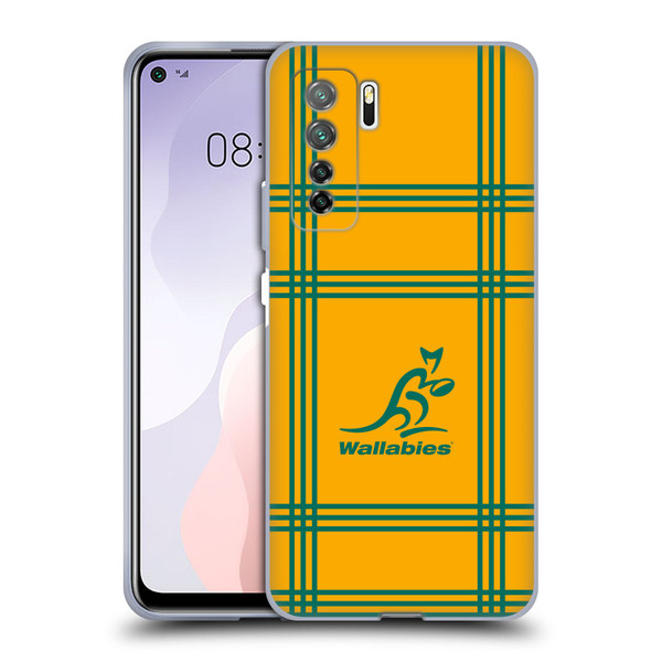 Australia National Rugby Union Team Crest Tartan Soft Gel Case for Huawei Nova 7 SE/P40 Lite 5G